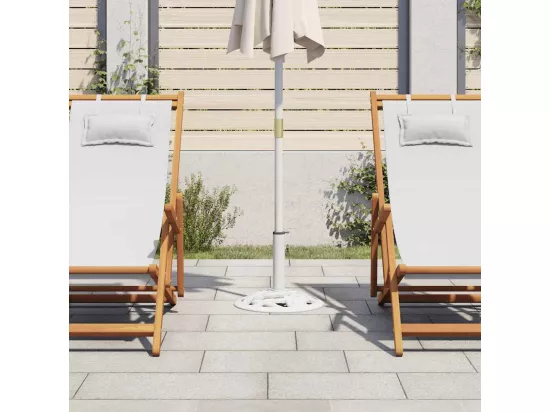 Socle de parasol Blanc 9 kg 40 cm Fonte