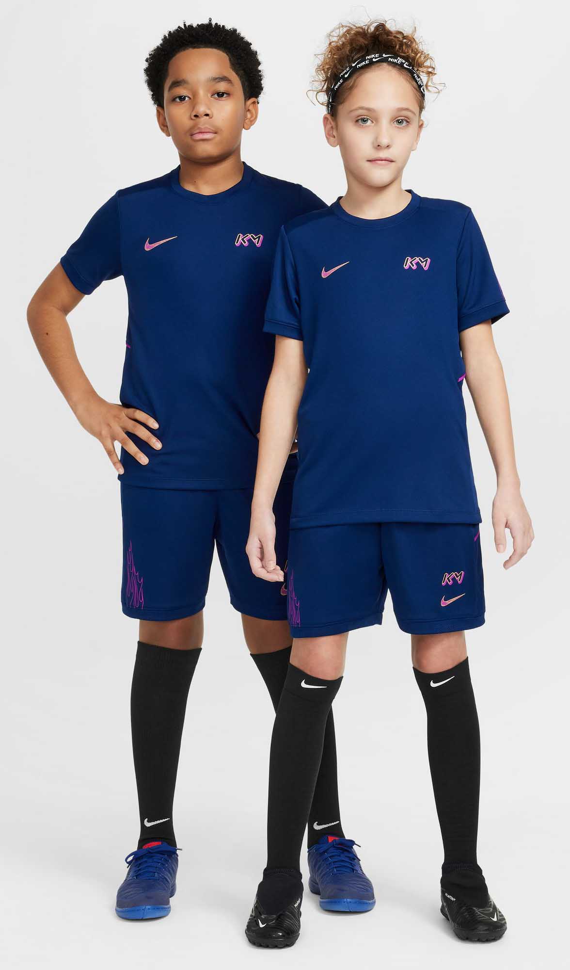 Kylian Mbappé Academy Soccer Top Barn 492/Blue Void/Blue Void/Metallic Gold