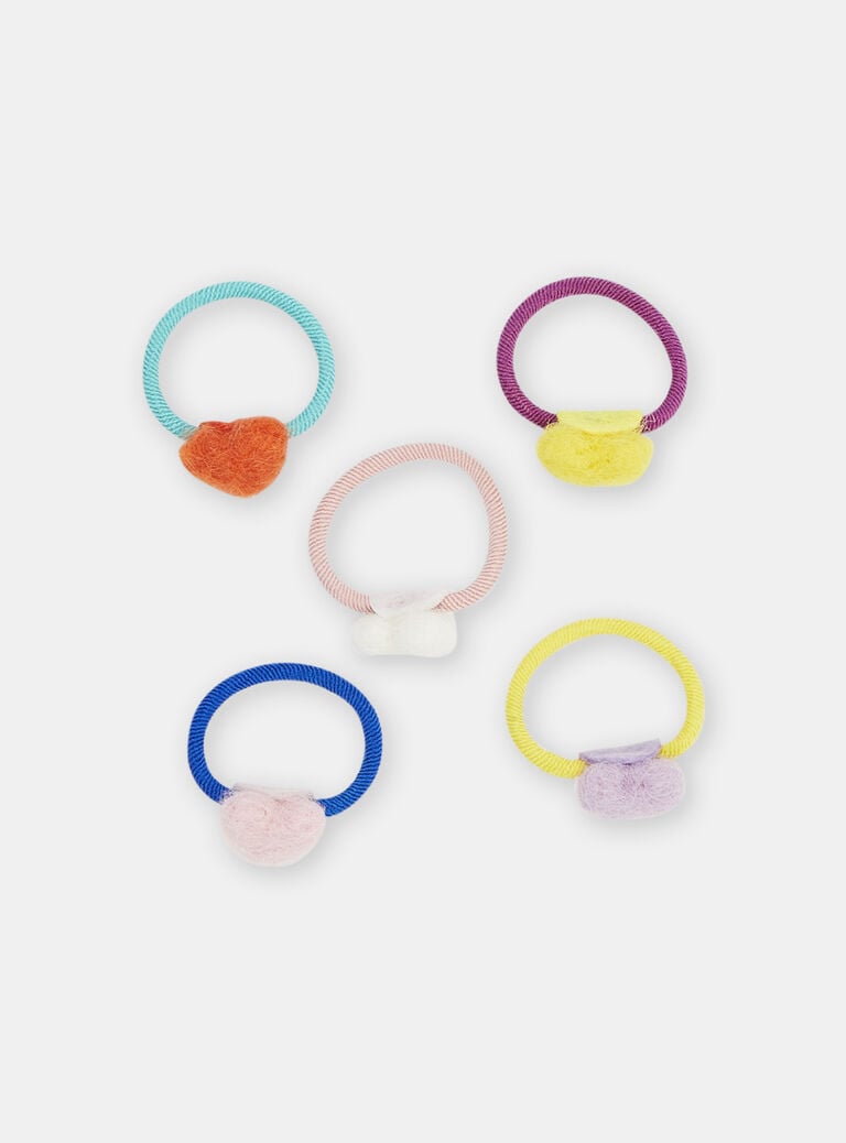 5 élastiques multicolores fille