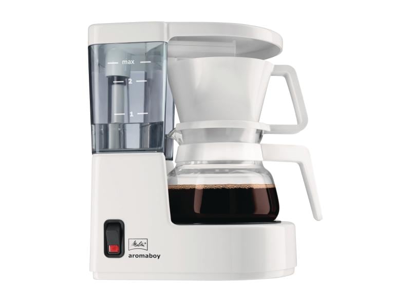Melitta Filterkaffeemaschine Aromaboy Weiss Für kleine Haushalte oder Ferienwohnungen