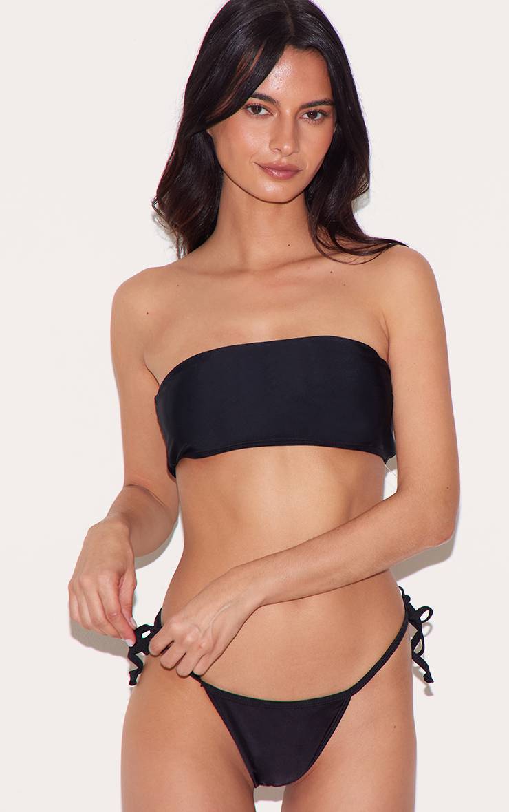 Noir Bas De Bikini À Nouer Sur Les Côtés Mix And Match