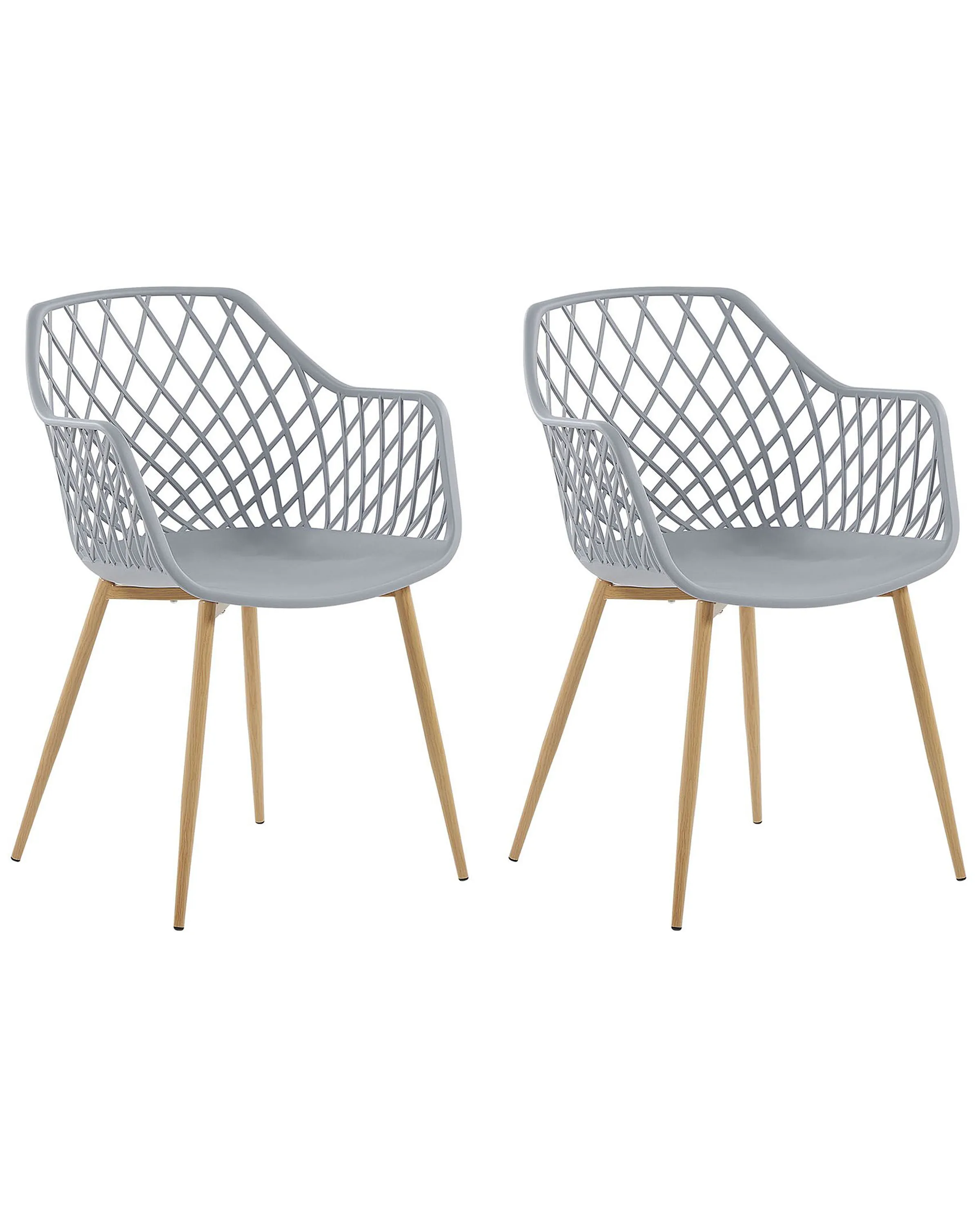 Set van 2 eetkamerstoelen NASHUA Lichtgrijs