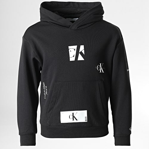 Sweat Capuche Enfant Multi Logo 1300 Noir