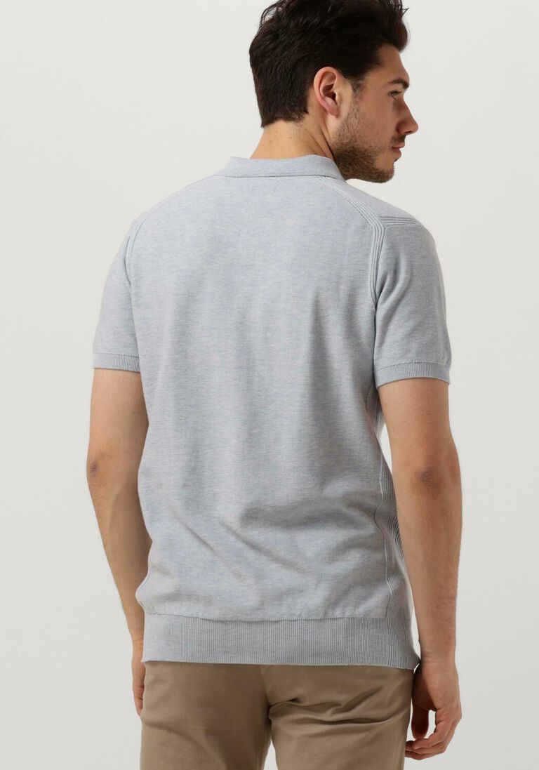 DSTREZZED blauwe dstrezzed polo polo s/s melange slub