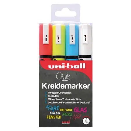uni-ball Chalk Marker PWE-5M Rundspitze, 4 Stück