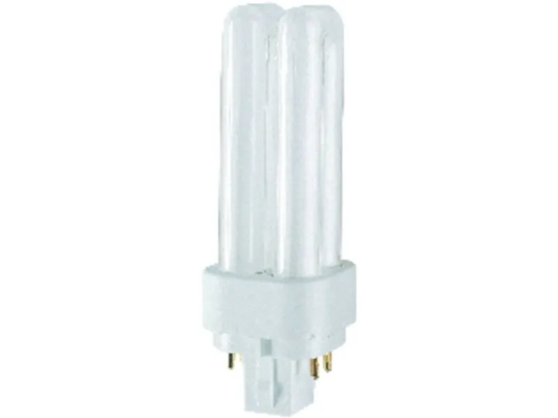 OSRAM DULUX D/E - Ikke-integreret kompakt fluorescerende lyspære - form: T12X2 - G24q-1 - 13.7 W - klasse G - varmt hvidt lys - 3000 K