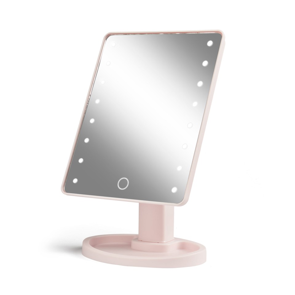 Gillian Jones - Hollywoodspejl med Touch, LED lys og USB-C - Rosa