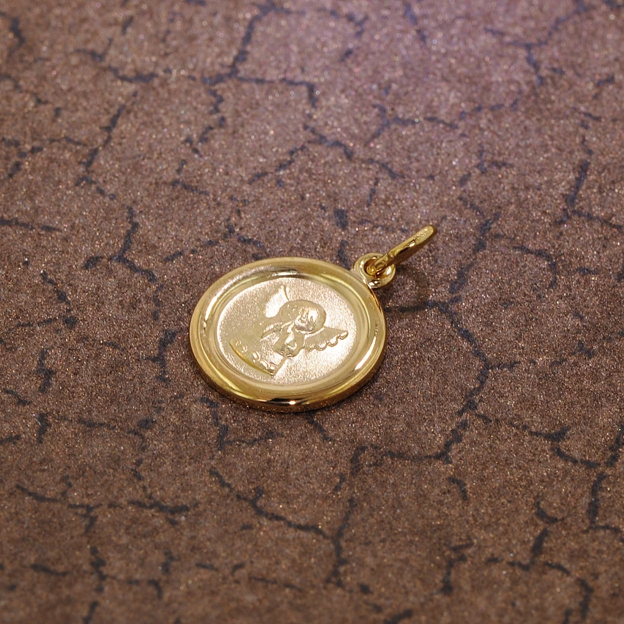 trendor Engel-Anhänger für Kinder 333 Gold 8 Karat 12 mm gold