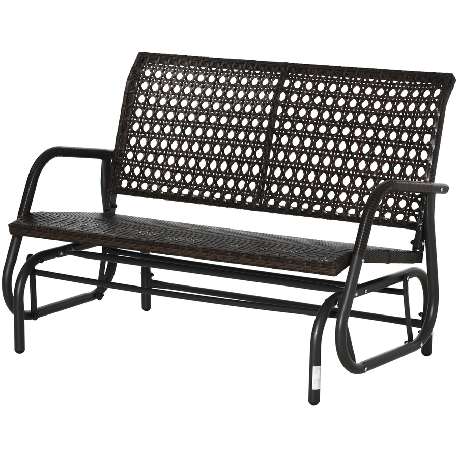Outsunny Schaukelbank mit 2-in-1-Design braun
