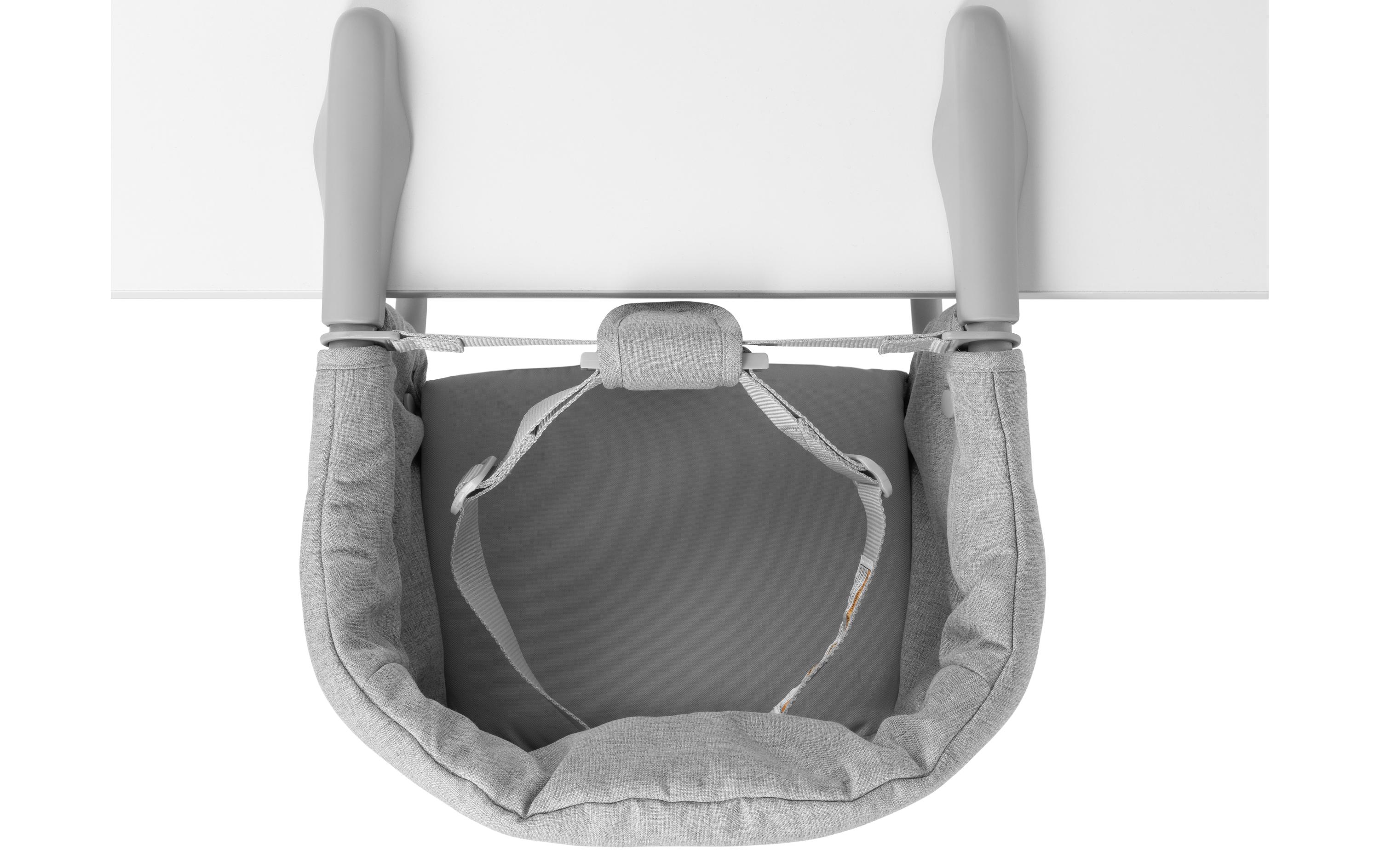 Tischsitz GrauBequemer und kompakter Sitzschutz für Babys
