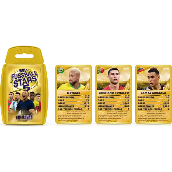 Top Trumps - Weltfussball Stars 5 Sammelkarten