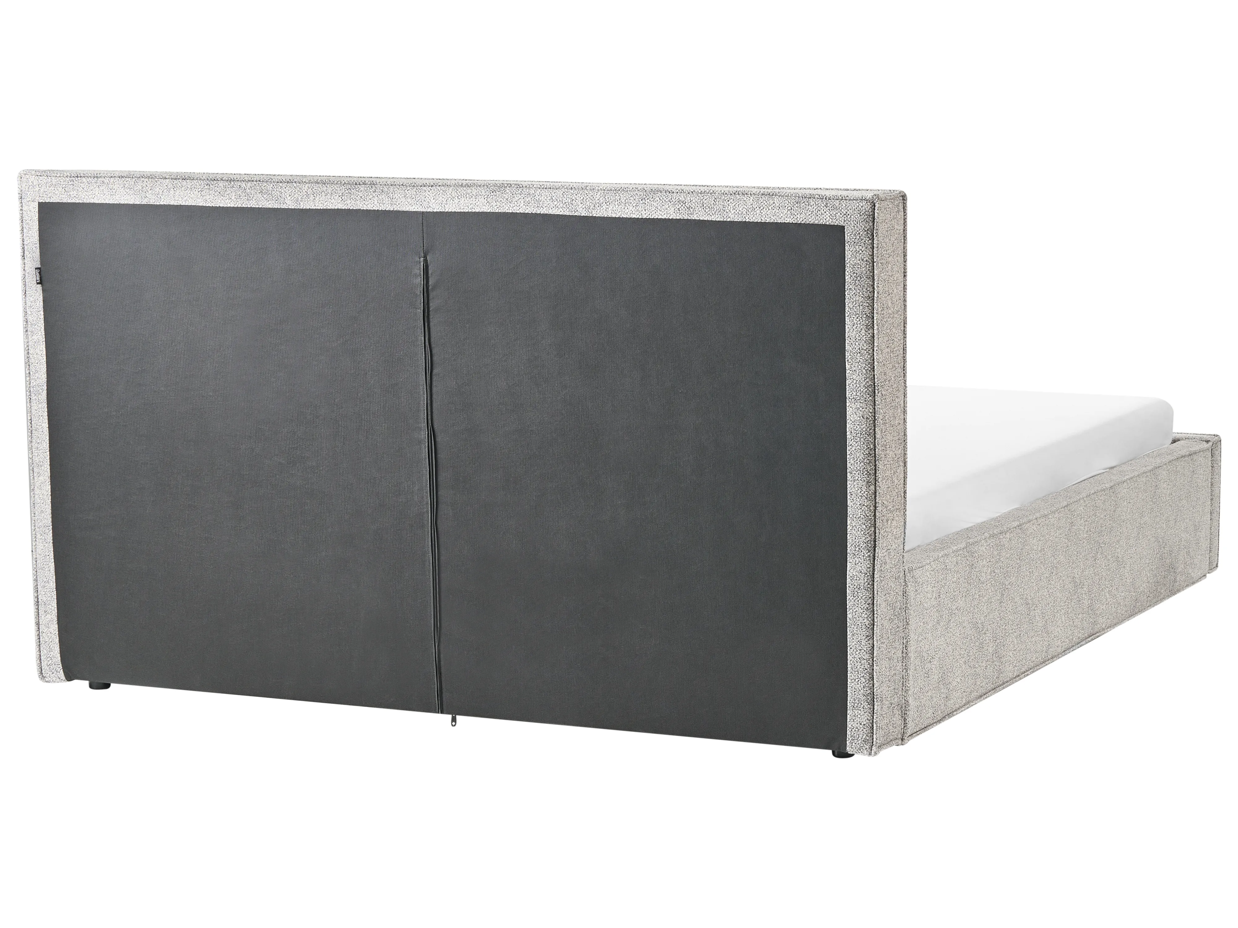 Bed met opbergruimte Gebreid velours MOISSAC 180 x 200 cm Zwart/wit