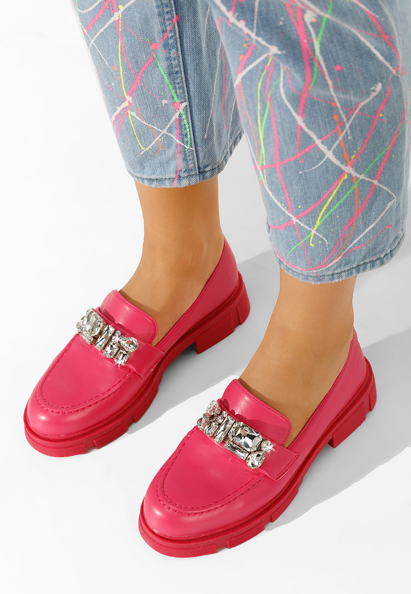 Mocassins élégants femme fuchsia Fatima