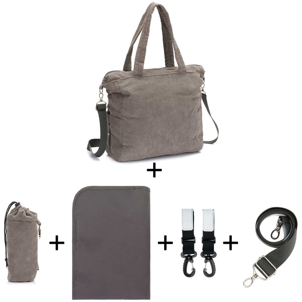 fillikidfillikid   Wickeltasche Cord grau