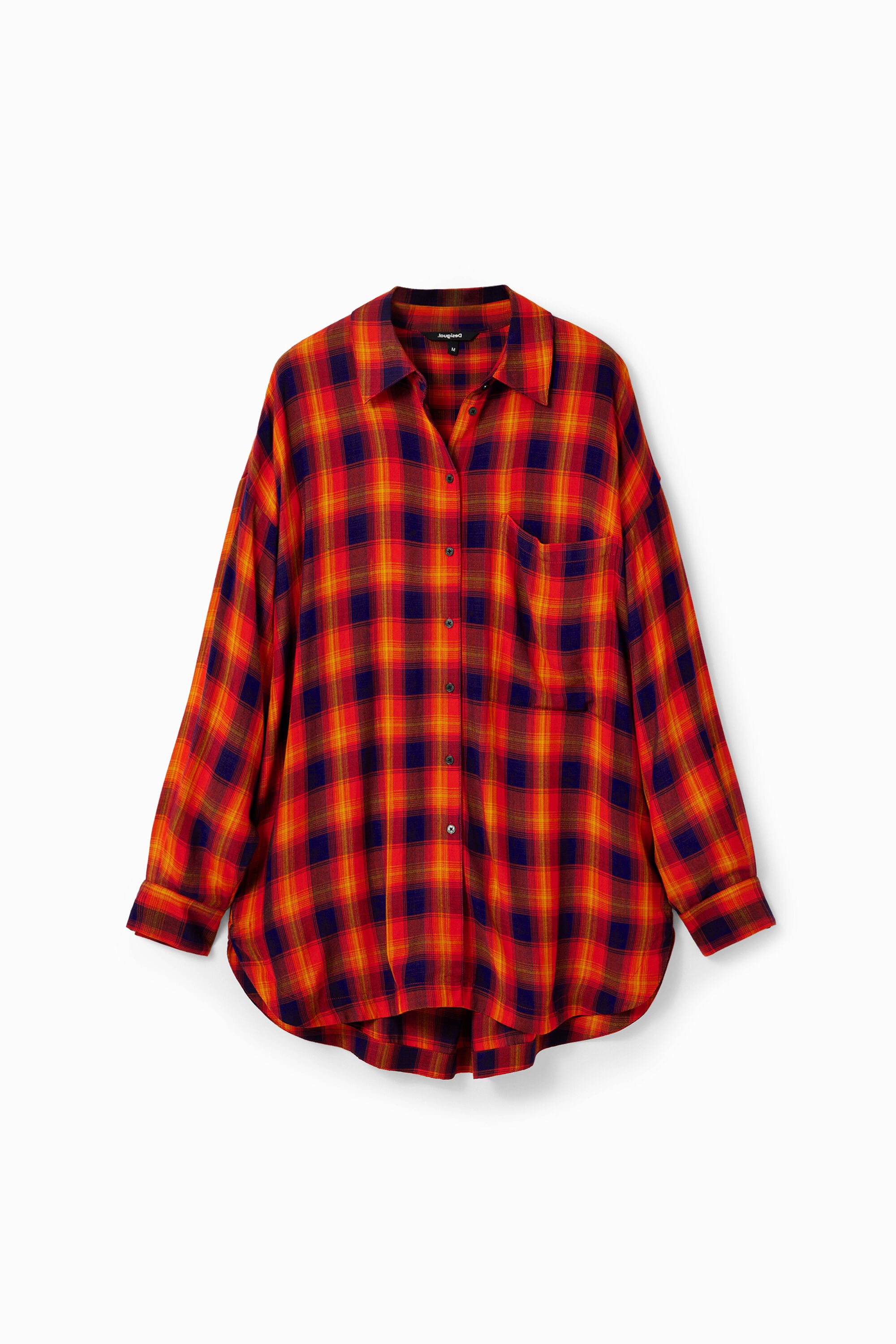 Chemise oversize carreaux