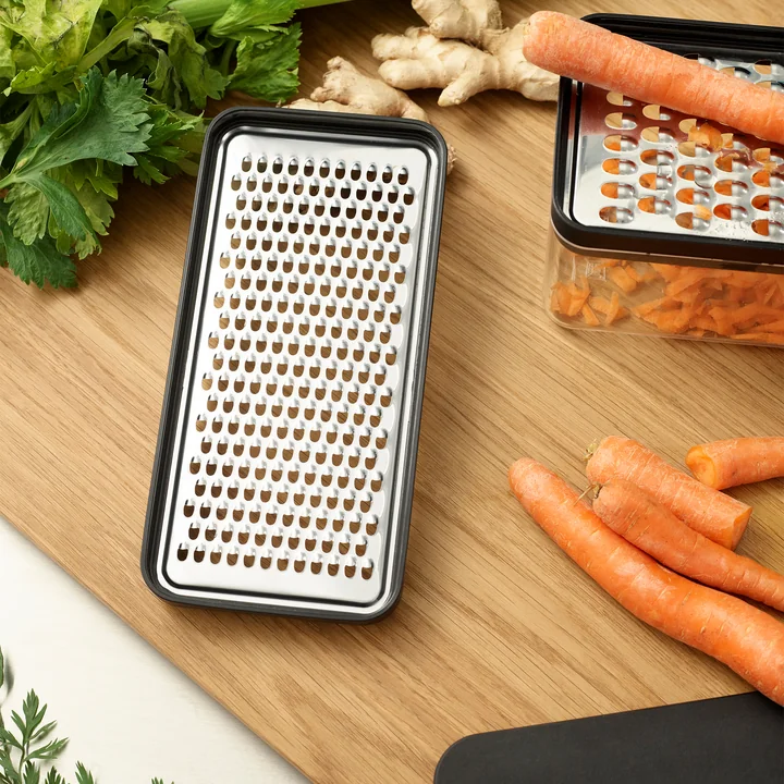 Rig-Tig by Stelton - Grate-It Reibe mit Behälter, schwarz