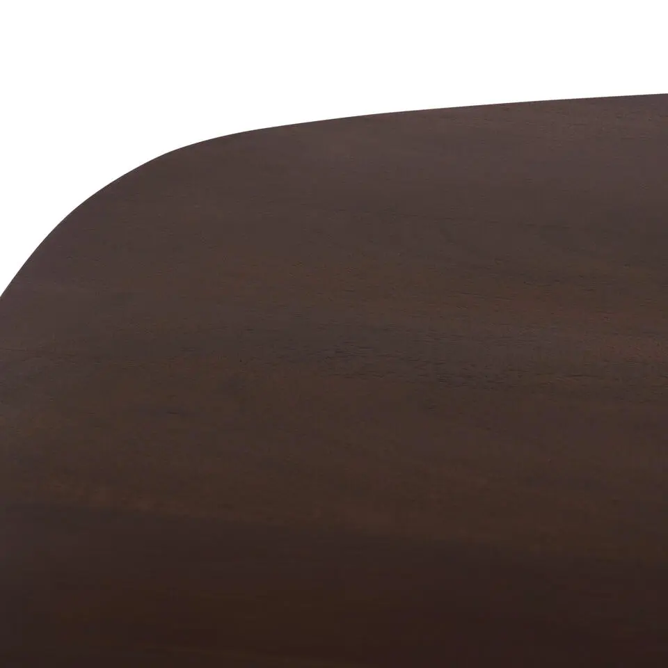 QUVIO Eettafel Sofia - Deens ovaal - 180x90 cm - FSC - Walnoot bruin