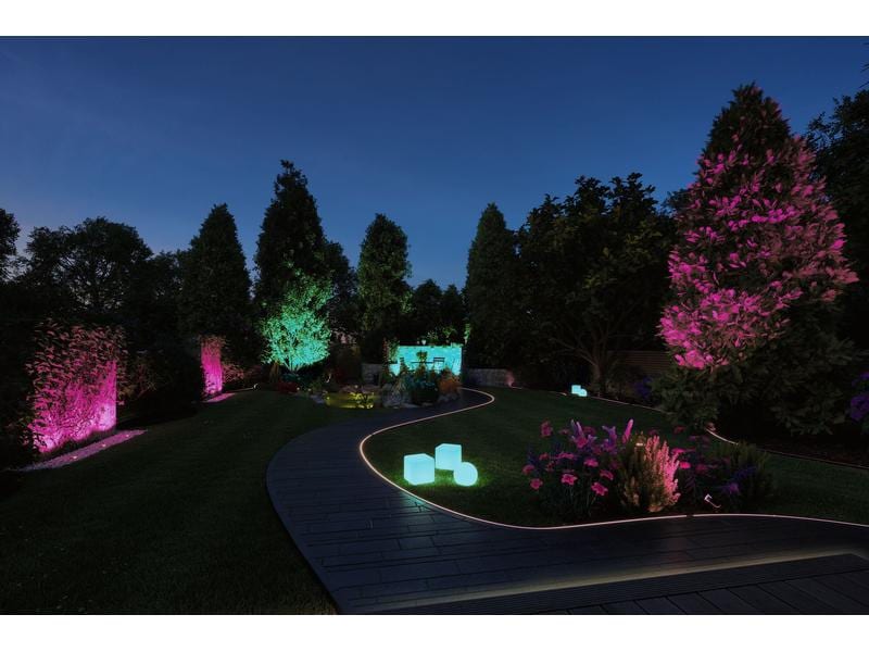 Paulmann Gartenleuchte Plug & Shine RGBW Boden, ZigBee Steuerbares Lichtobjekt mit Farbwechsel