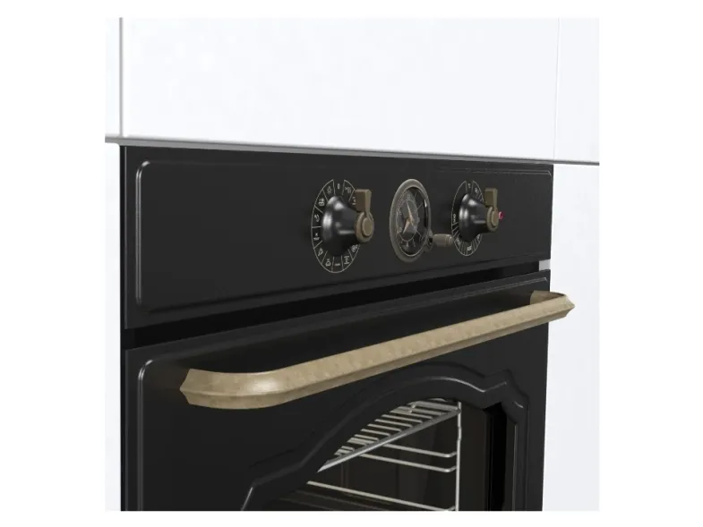 Gorenje Classic BOS67371CLB - Ovn - til indbygning - niche - bredde: 56 cm - dybde: 55 cm - højde: 59 cm - med selv-rengøring - Klasse A - mat sort