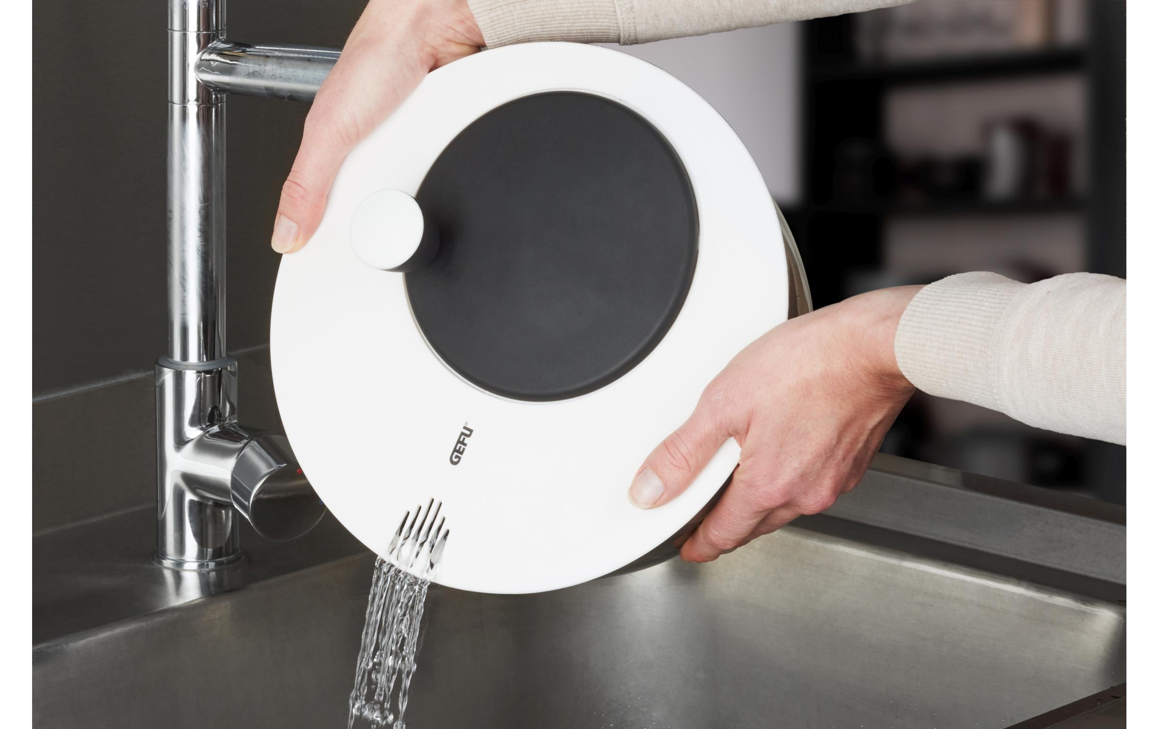 Salatschleuder Rotare 25 cm, Schwarz/WeissSchleuder für Salat