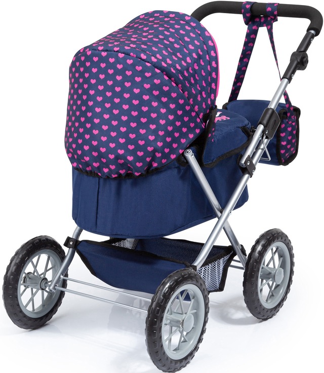 Bayer Puppenwagen »Trendy, blau/Einhorn« mit Wickeltasche