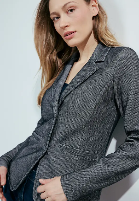Piqué Blazer - universal blue melange