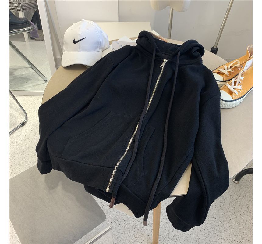 Hevnir - Effen losse hoodie met rits