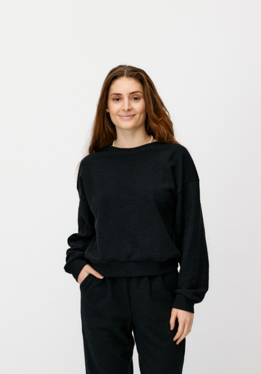 Moya Kala Pullover Botanic Sweater Black Intense