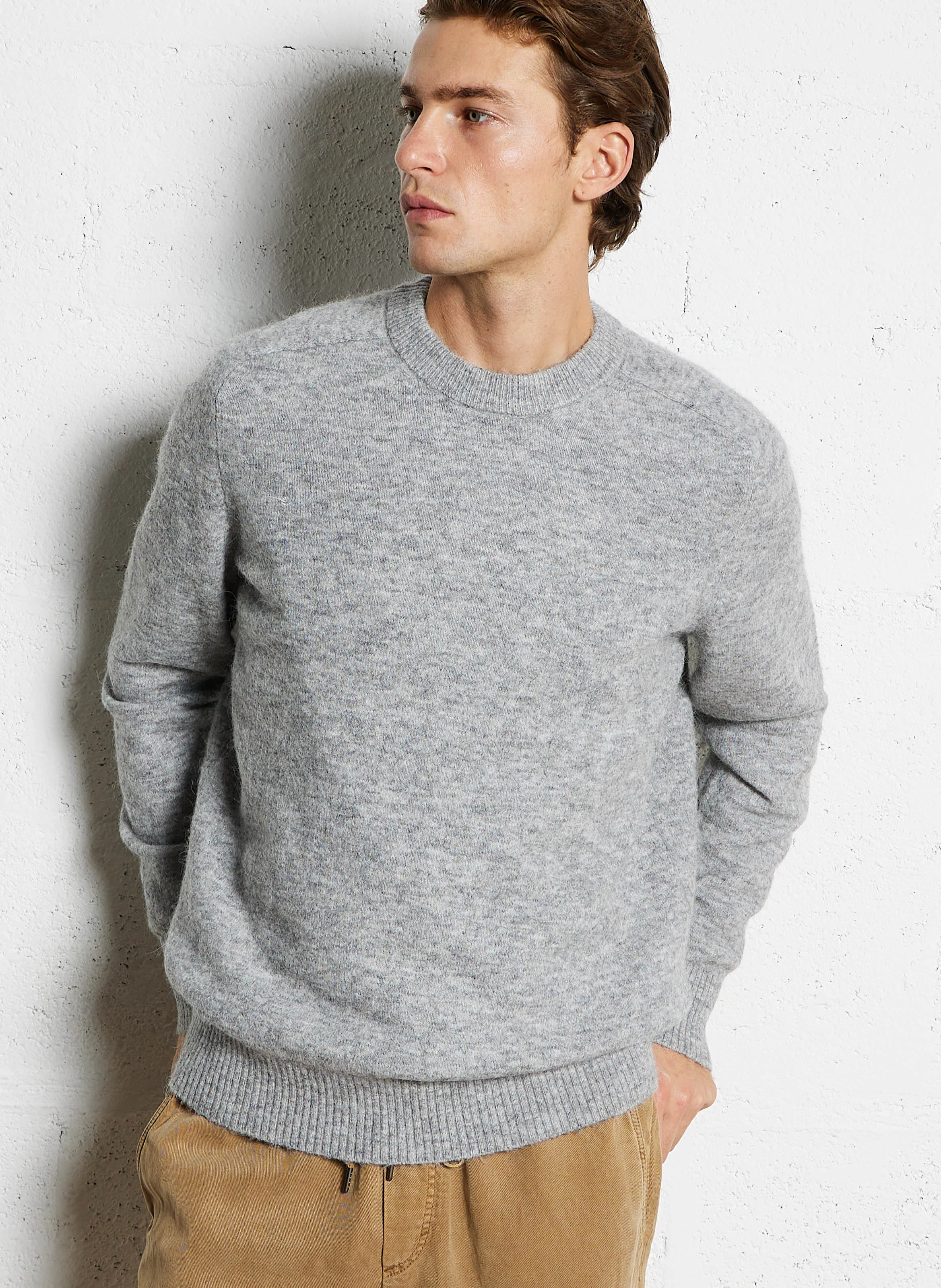Pull regular-fit encolure ronde | Gris
