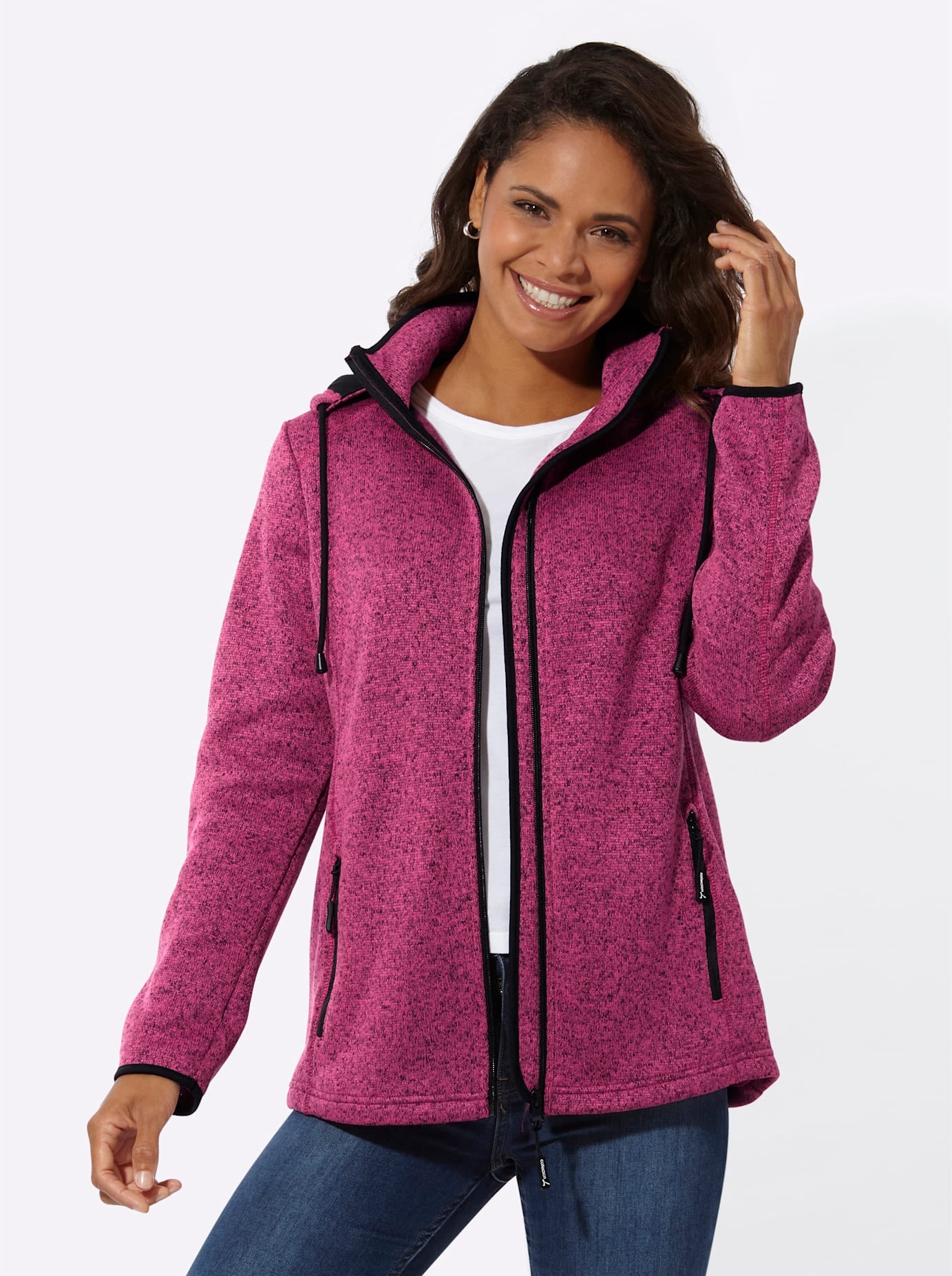 Casual Looks Fleecejacke mit Kapuze