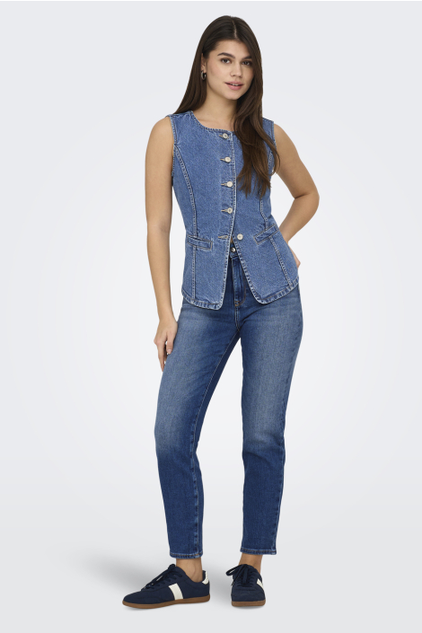 Only blauwe dames gilet