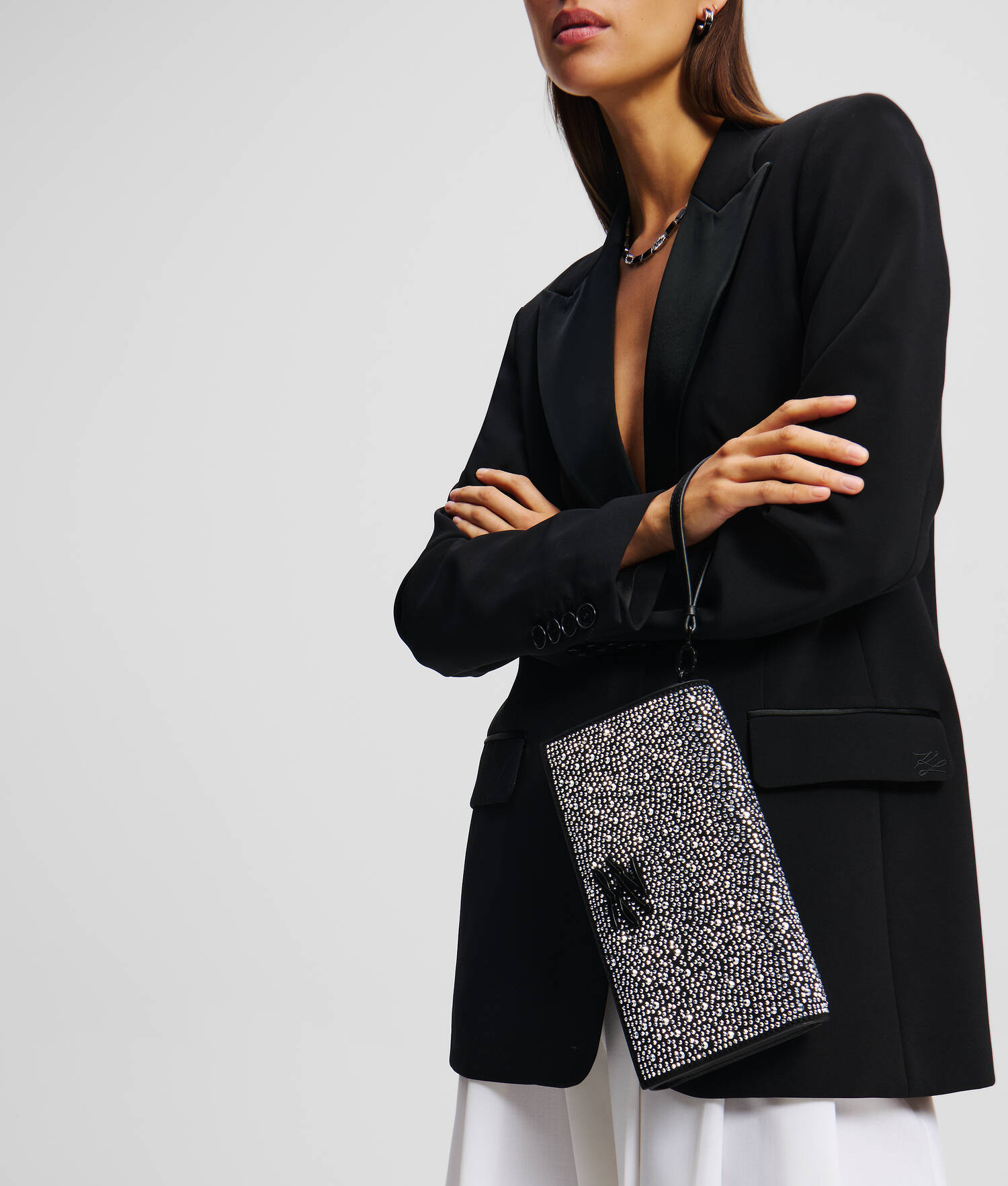POCHETTE STRASS K/SOIREE - Embellissement argenté