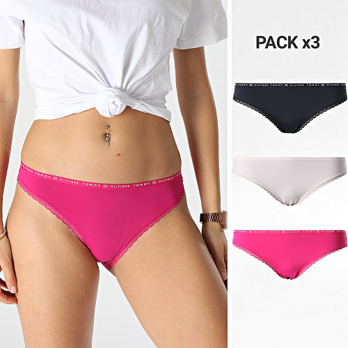Lot De 3 Culottes Femme 2825 Noir Rose