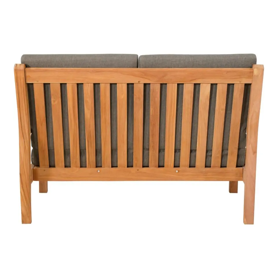 Les - Teak loungebank teak 124cm   kussen