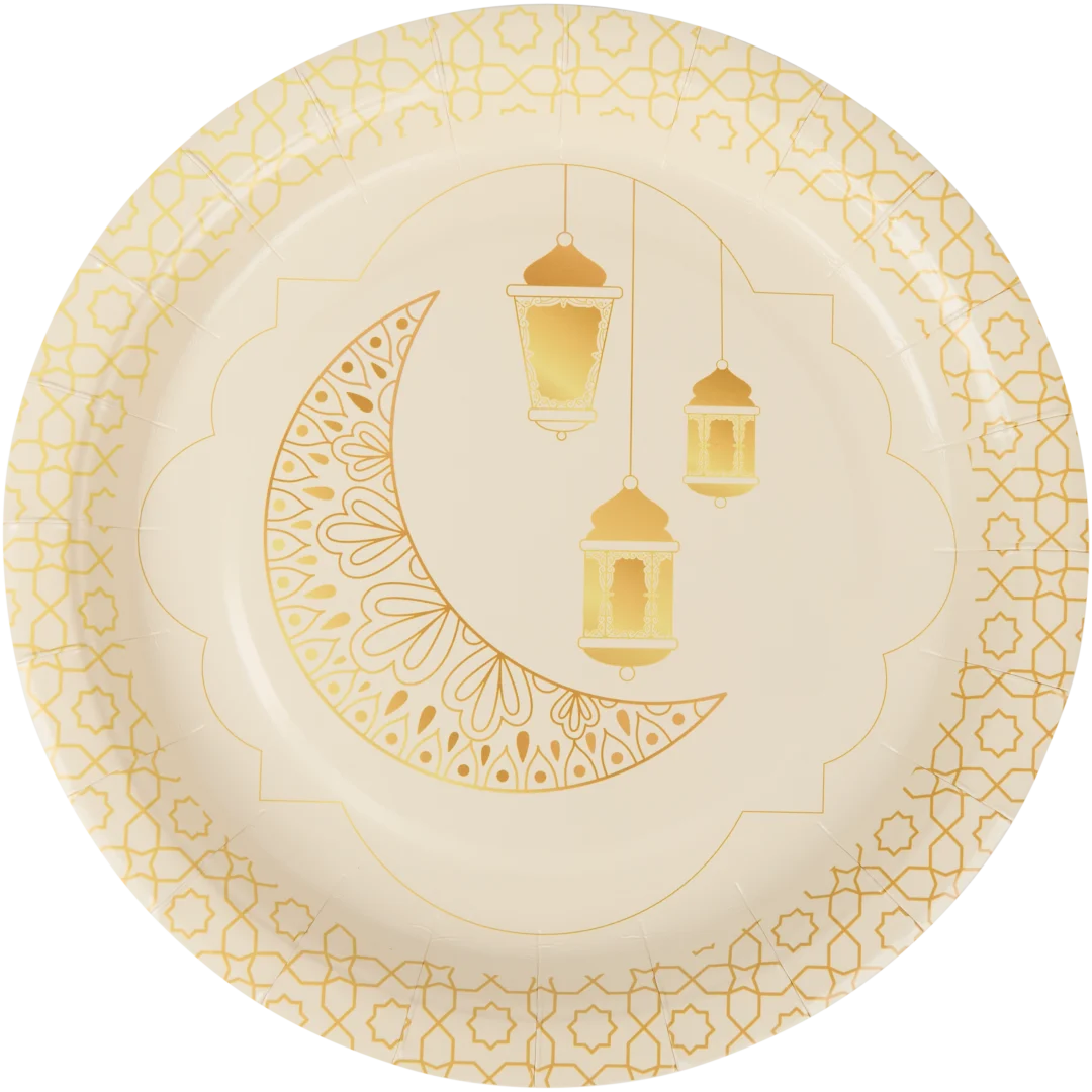 Eid Mubarak bordjes 10 stuks | Ø 23 cm
