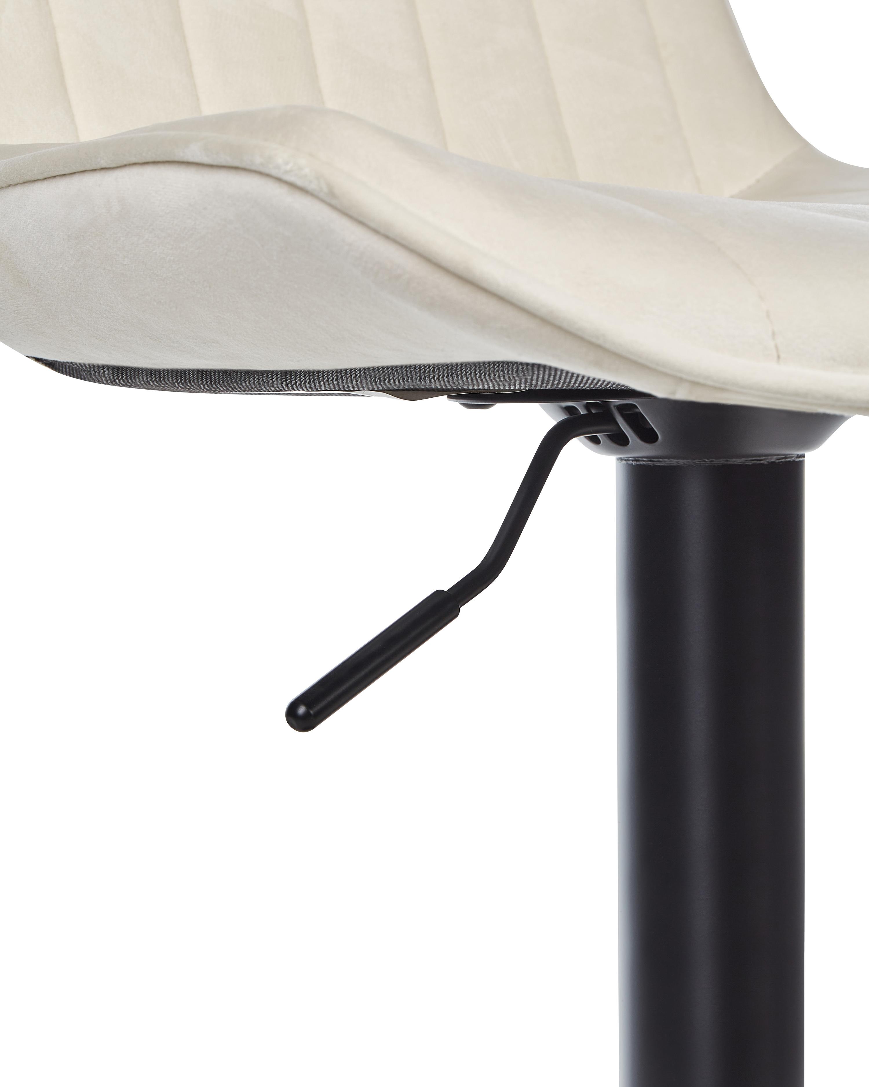 Set van 2 barstoelen DUBROVNIK Fluweel draaibaar Lichtbeige