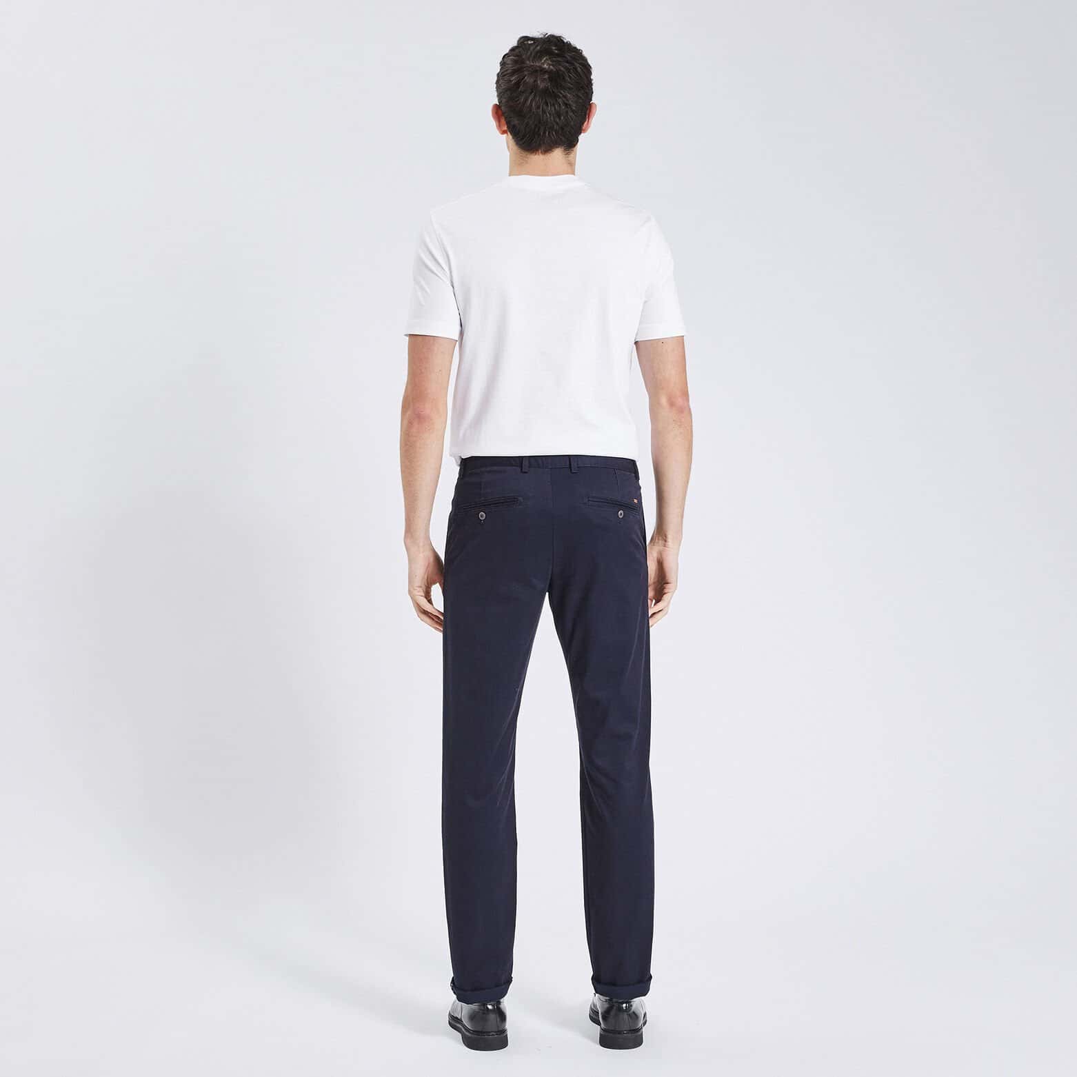 Pantalon chino regular Bleu foncé