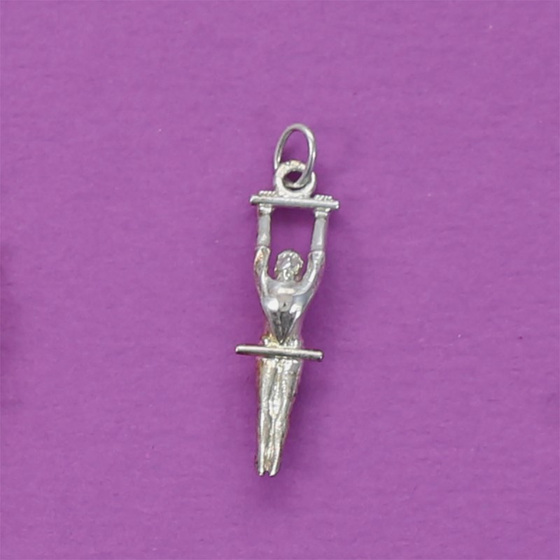 Pendentif GAF gymnaste barres asymétriques - Argent massif