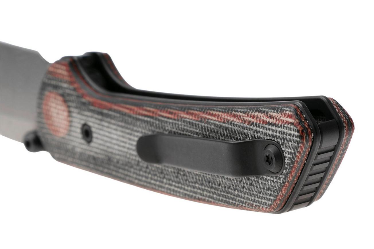 Reate PL-XT, DLC Damascus, Black/Red Micarta zakmes, Alvin Lee design