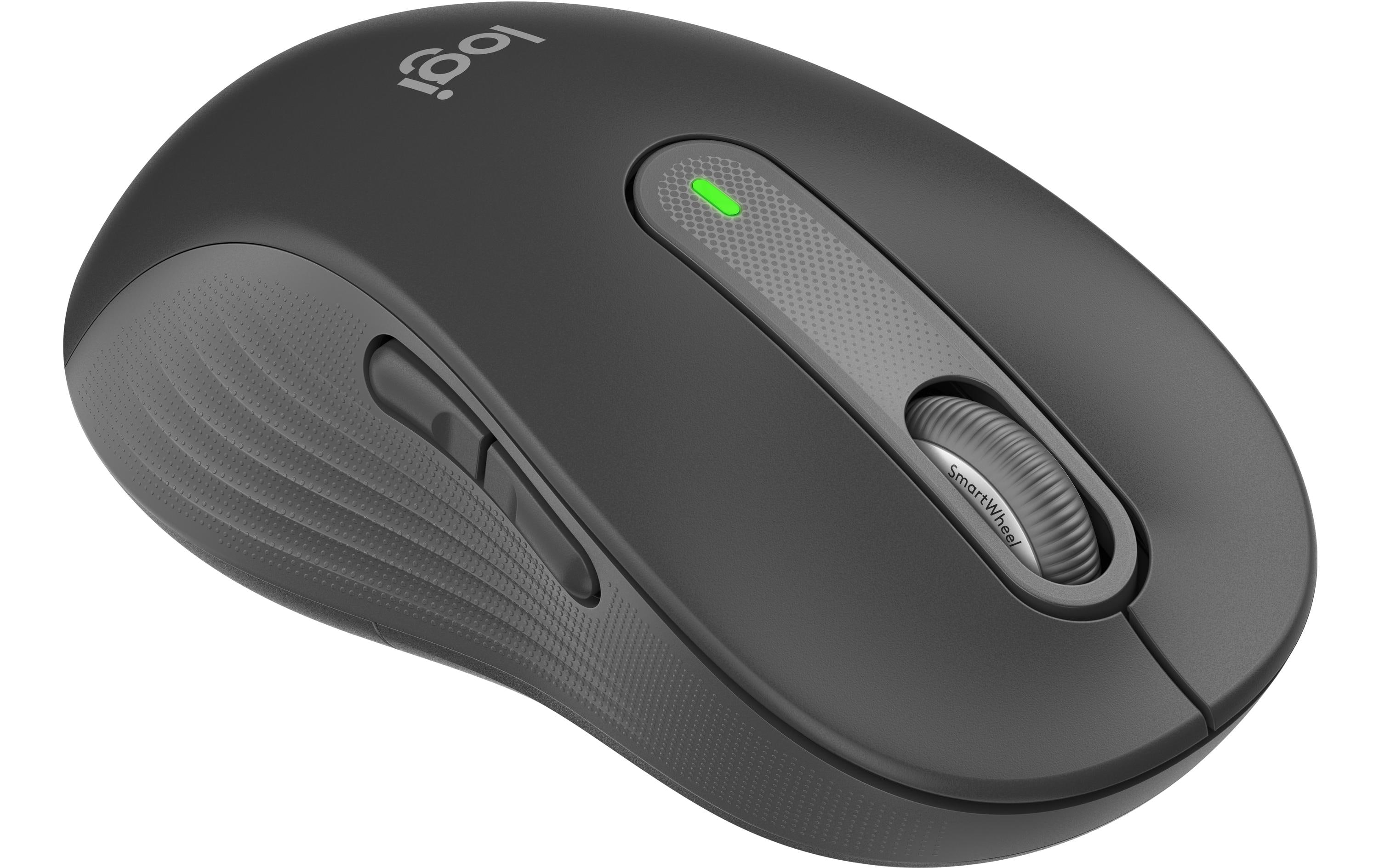 Maus Signature M650 L left GraphitePräzise Wireless-Maus mit «Logitech SilentTouch»-Technologie