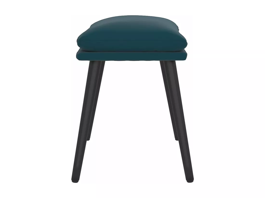 Repose-pied Bleu 45x29,5x35 cm Velours