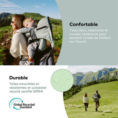 Porte-bébé de randonnée Moov & Hike - Vert Sauge - BABYMOOV