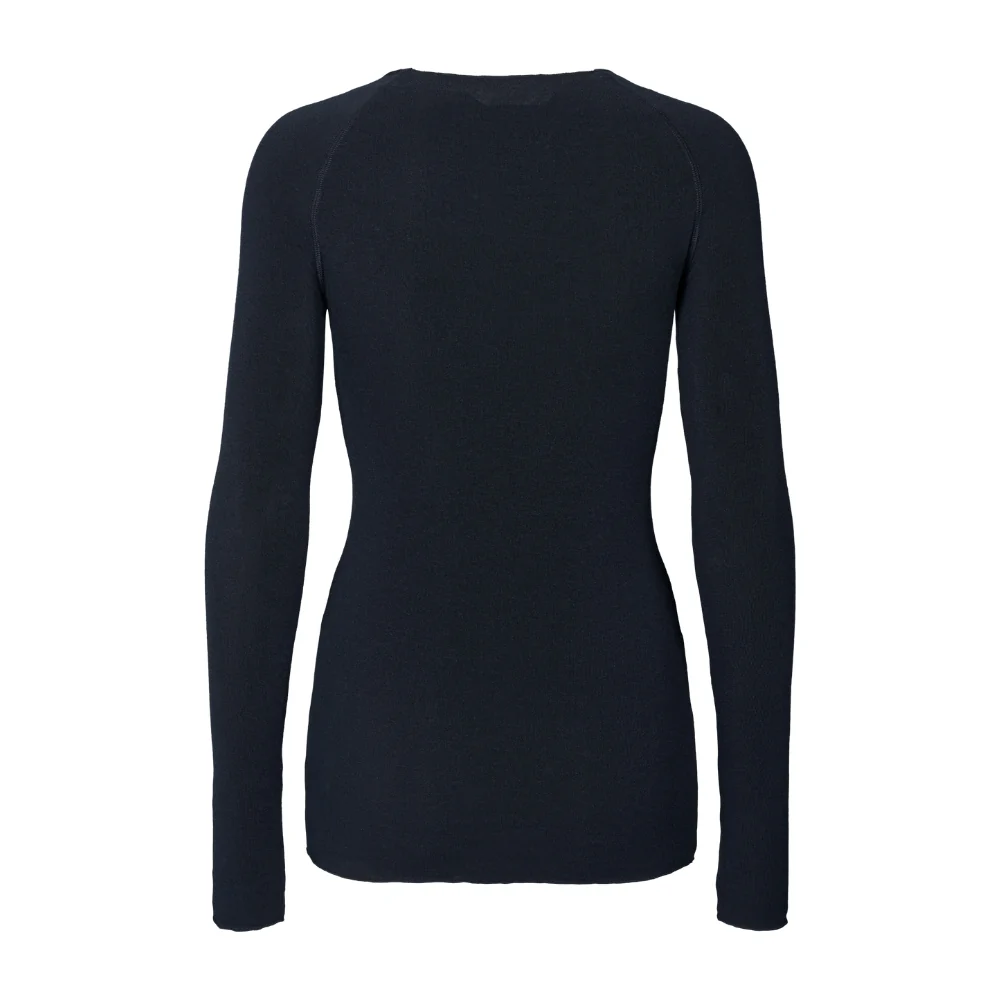 Gai+Lisva  Amalie Wool langærmet top - Midnight Blue