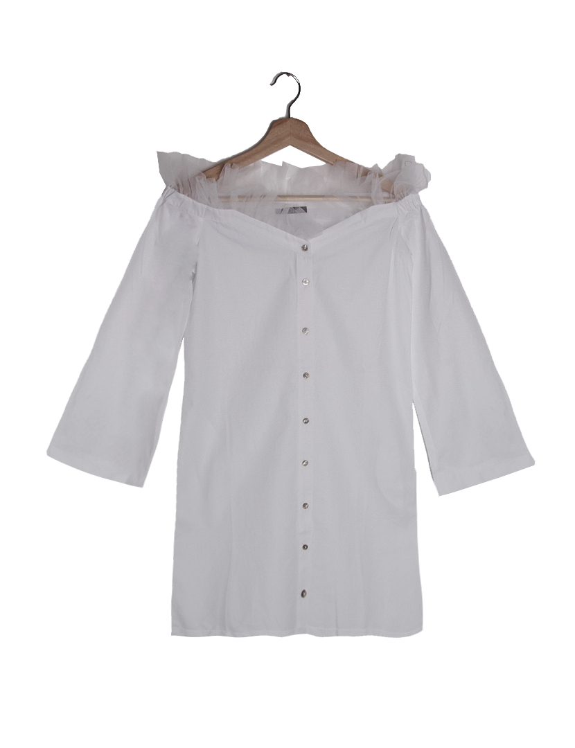 Short Ruffled White Dress