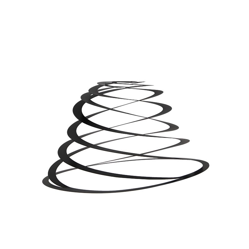 Stalen lampenkap, zwart, 50 cm - spiraal