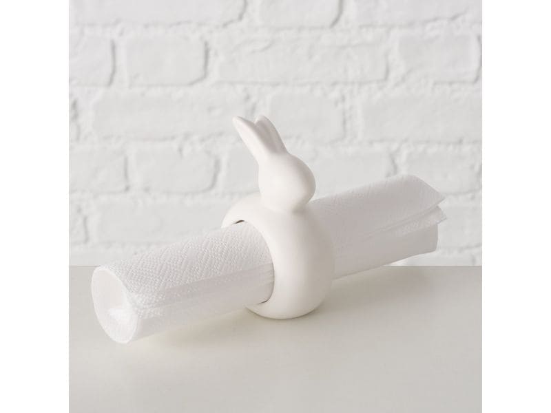 Boltze Serviettenhalter Hase Mercy, 2-teilig, Keramik Keramik-Serviettenhalter