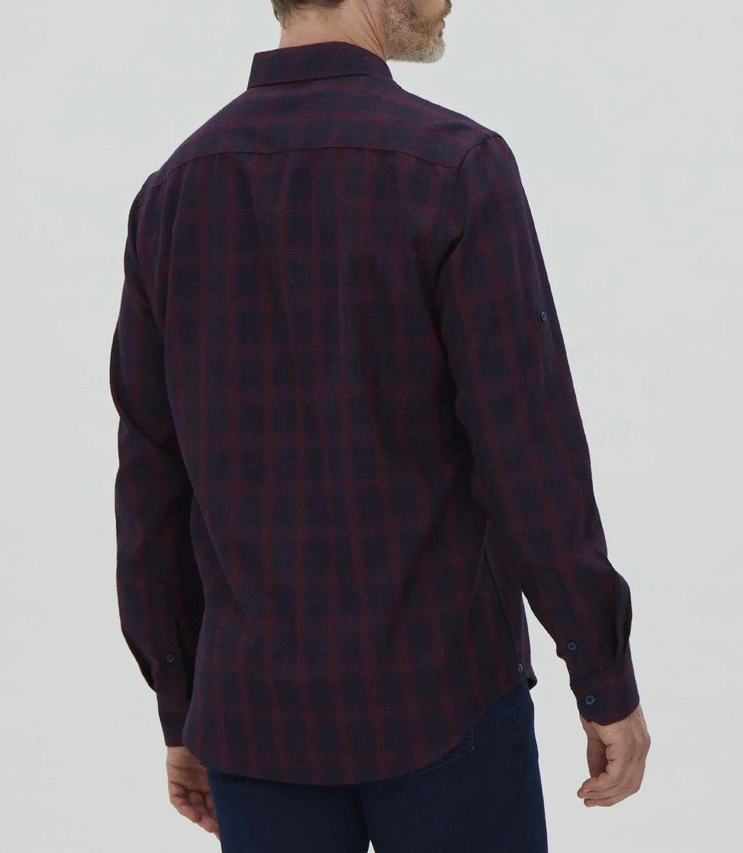 Chemise casual à carreaux rouge 