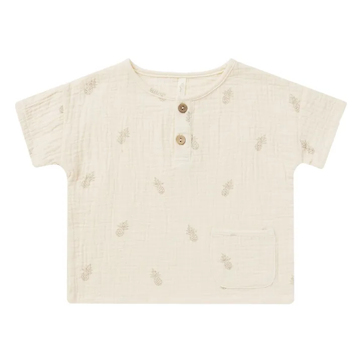 Rylee + Cru T-Shirt Ananas Tissé | Ecru