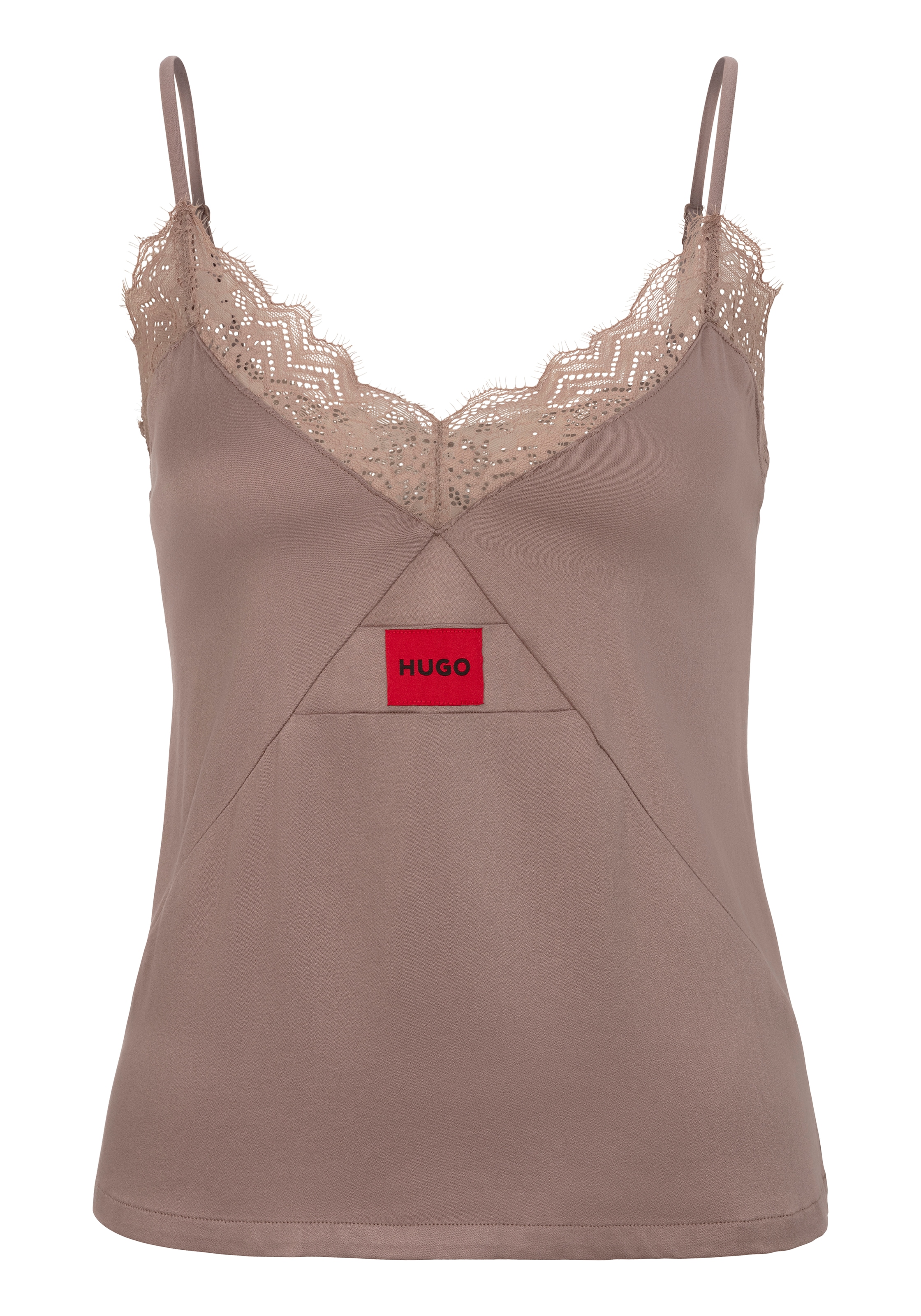 HUGO Underwear Spitzentop »RED LABEL LACE_CAMI«, mit V-Ausschnitt
