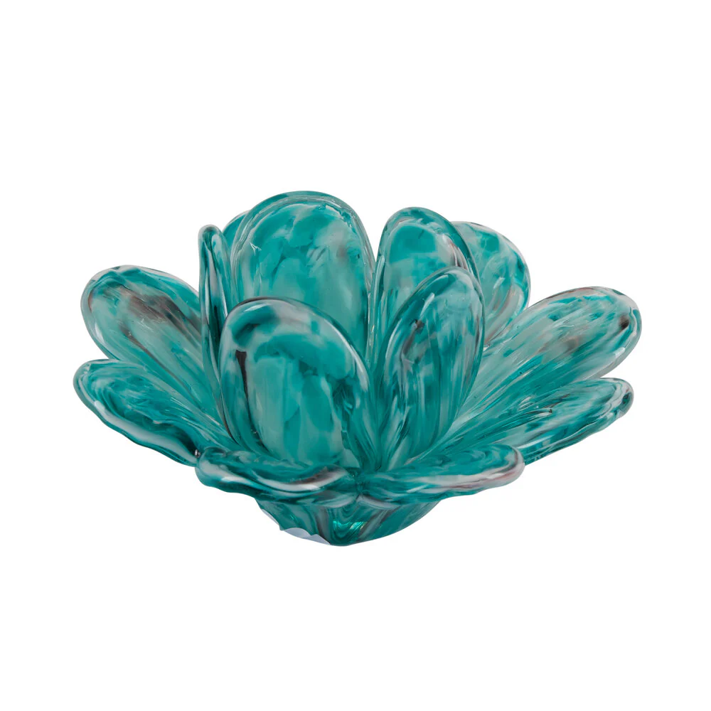 Bahne Interior  Blomster fyrfadsstage, blå - Ø15cm